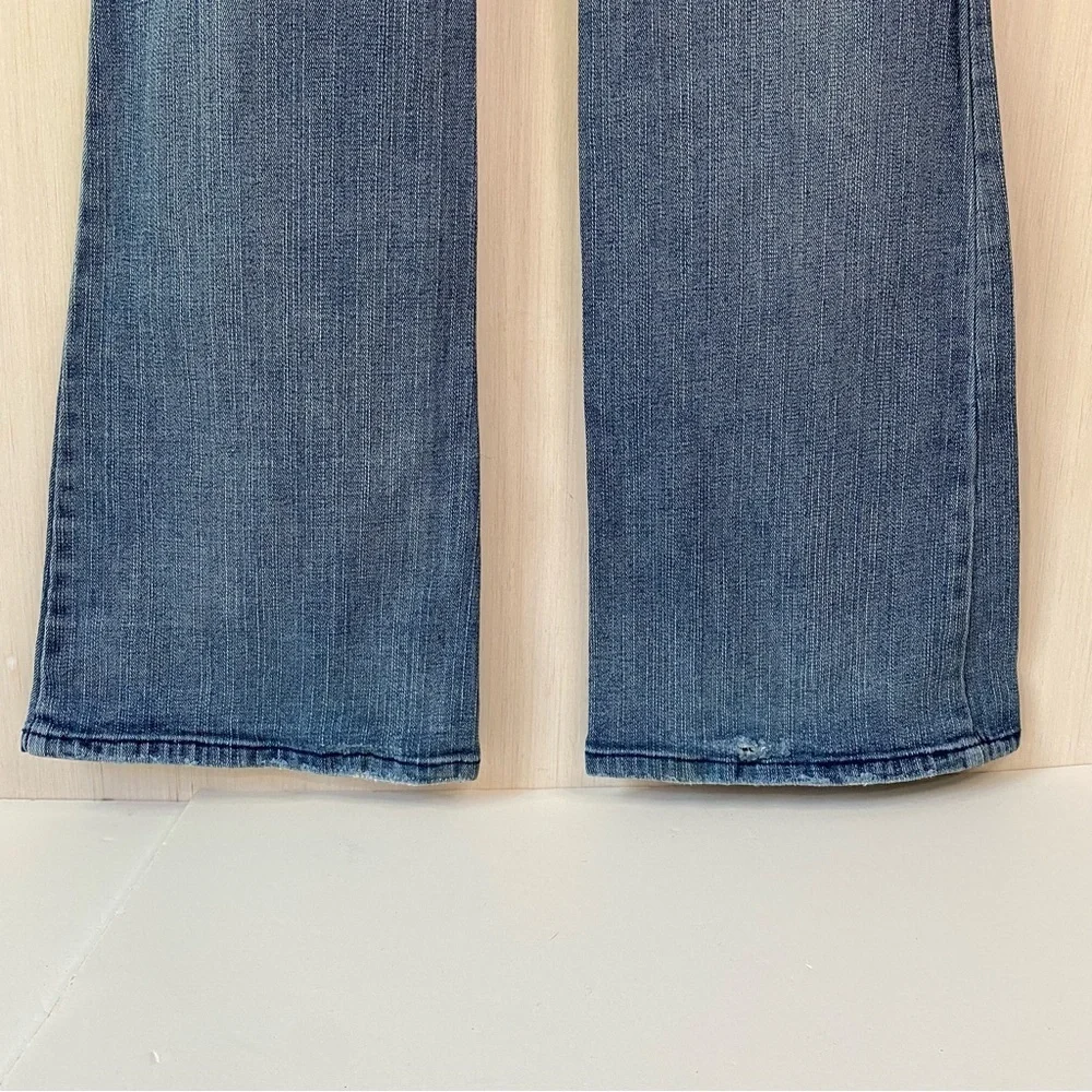 7 Seven For All Man Kind Women's Bootcut Distressed Embellished Blue Jeans Sz 28